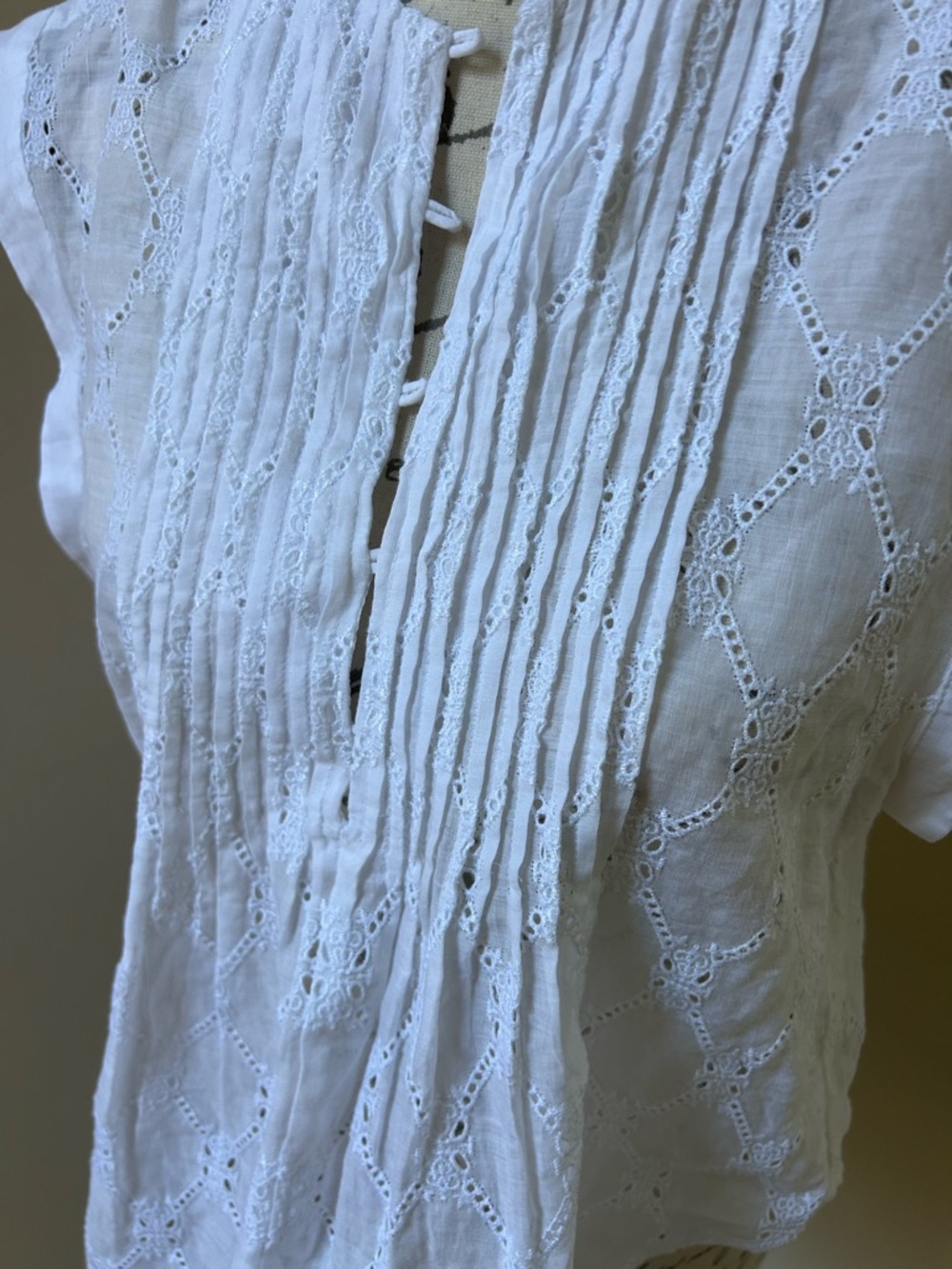rag & bone White Gabby Eyelet Top - Picture 2 of 8